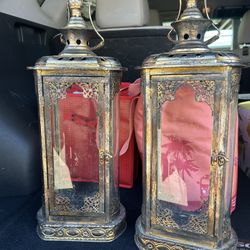 2 Vintage Wedding Lanterns 