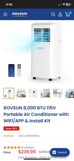 8000 BTU PORTABLE AIR CONDITIONER