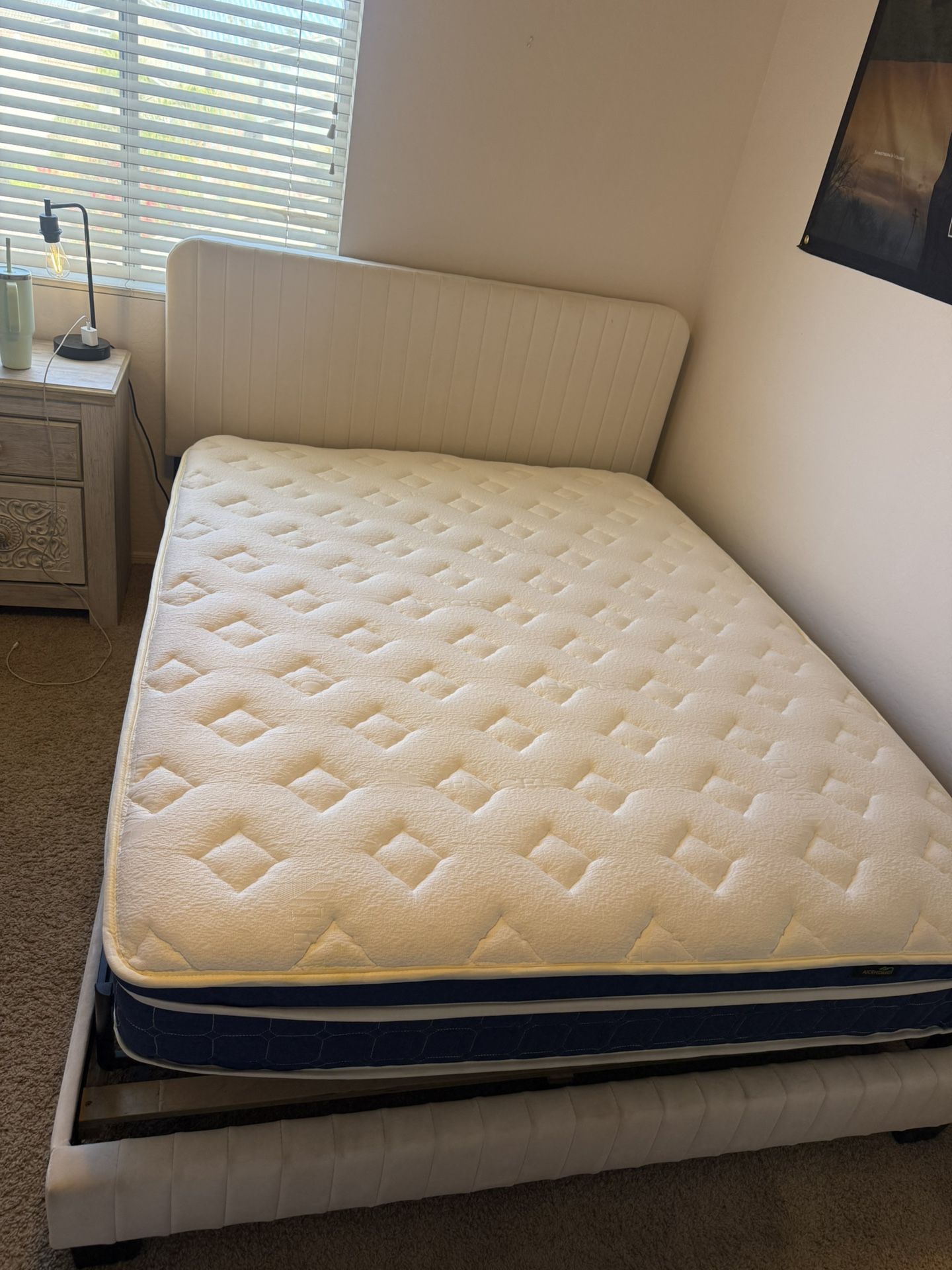 Queen Bed (bed Frame, Spring Box, Mattress)