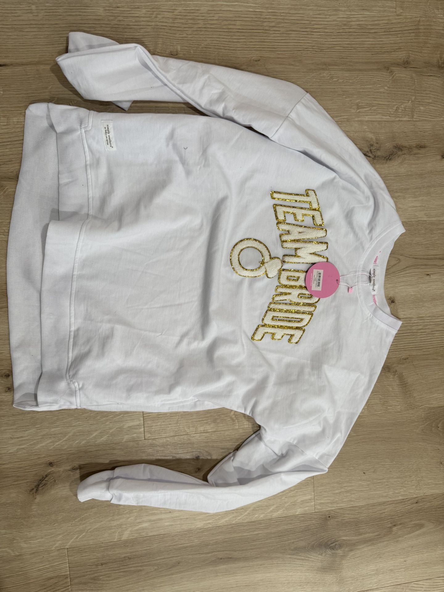 Simply Southern Team Bride Sweatshirt Size L NWT
