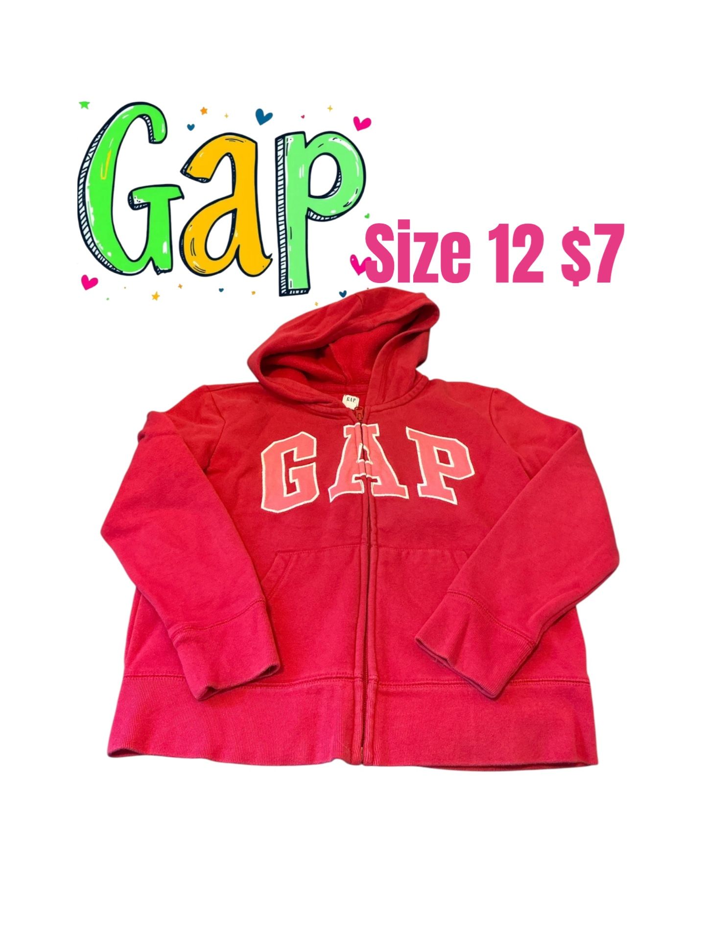 Kids Gap Logo Zip Hoodie Size 12 Pre Love Condition 💖