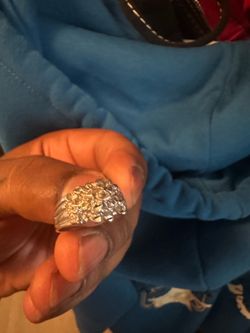 Silver nugget ring