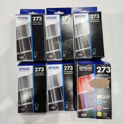 5pk Epson 273 exp 05/2026 Genuine OEM Standard Black, Cyan,Magenta,Yellow,photo
