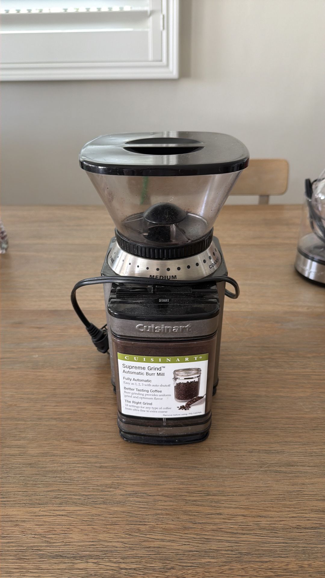 Cuisinart burr coffee grinder