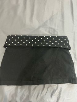 mini lowrise polka dot skirt with shorts underneath
