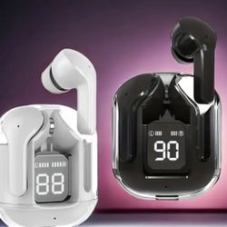 TWS Wireless Clear Mini In-Ear Earbuds Featuring LED Battery Indicator Bluetooth 