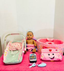 Baby Doll Playset with Accessories Bundle