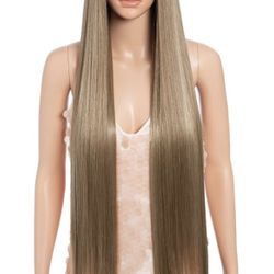 Style Icon 38" Super Long Straight Wigs 6" Deeper Middle Part Lace 
