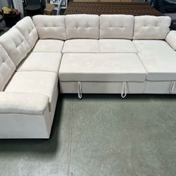 New! Upholstered Large Sectional sofa Bed, Sectional, Sofa, Sofabed, Sofa Bed, Sleeper Sofa, Sectional Sofa With Pull-out Bed, Large Sofa With Storage