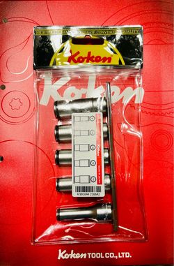 Koken RS3350M/5 3/8 Sq. Dr. Socket set 8mm-14mm Nut Grip 5 pieces