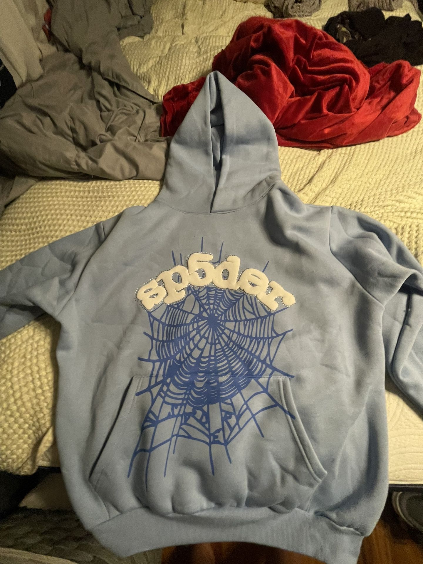 Baby Blue Spider Hoodie Xl