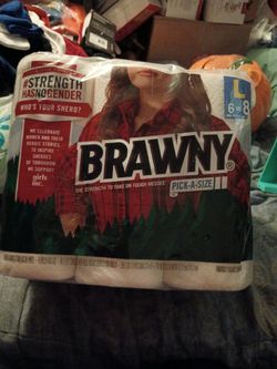 Brawny paper towels 6 pack, celebrate women packaging