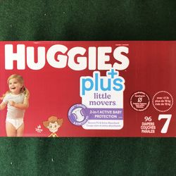 Huggies Little Movers Plus Size 7/104 Diapers 