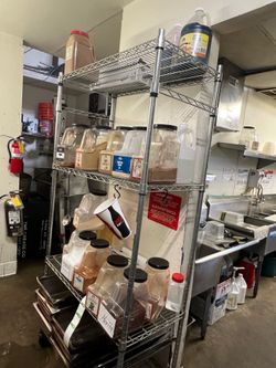 Wire storage shelving racks