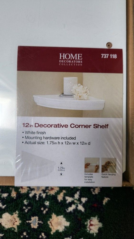 12in Decorative Corner Floating Shelf