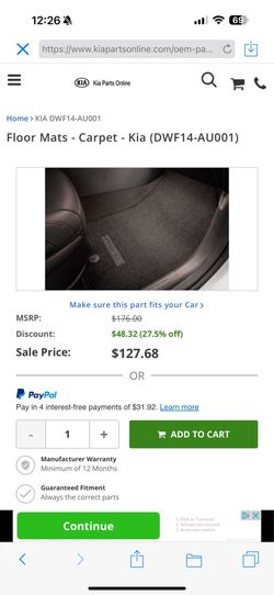 2025 kia sportage sx carpet floor mats