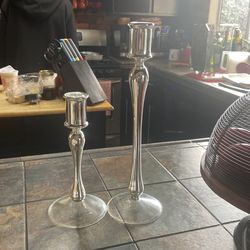Glass Candle Holders