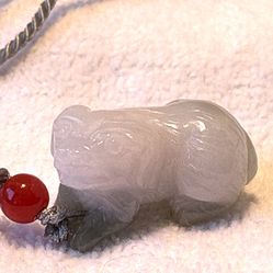 CHINESE ZODIAC DOG PENDANT Adj Cord NECKLACE 14.31g 0139