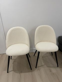 Fabric Upholstered Chairs (Set Of Two)