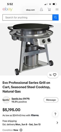 Evo Professional Gas Grill $1,400 OBO