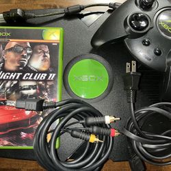 Original Xbox With Game, Cables And Controller 