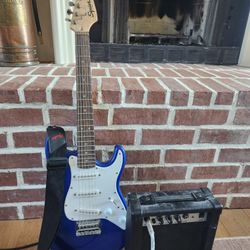 Kids Squier Guitar And Amp