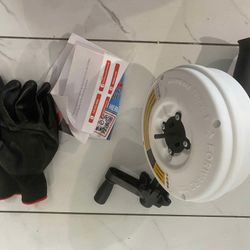 Drain Snake, 50ft Flexible Steel Drain Auger With Drill Adapter