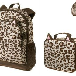 NWT Gymboree Animal Print Backpack & Lunch Box