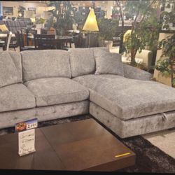 Deep Seating Sectional With Storage Chaise In Stock For Immediate Delivery