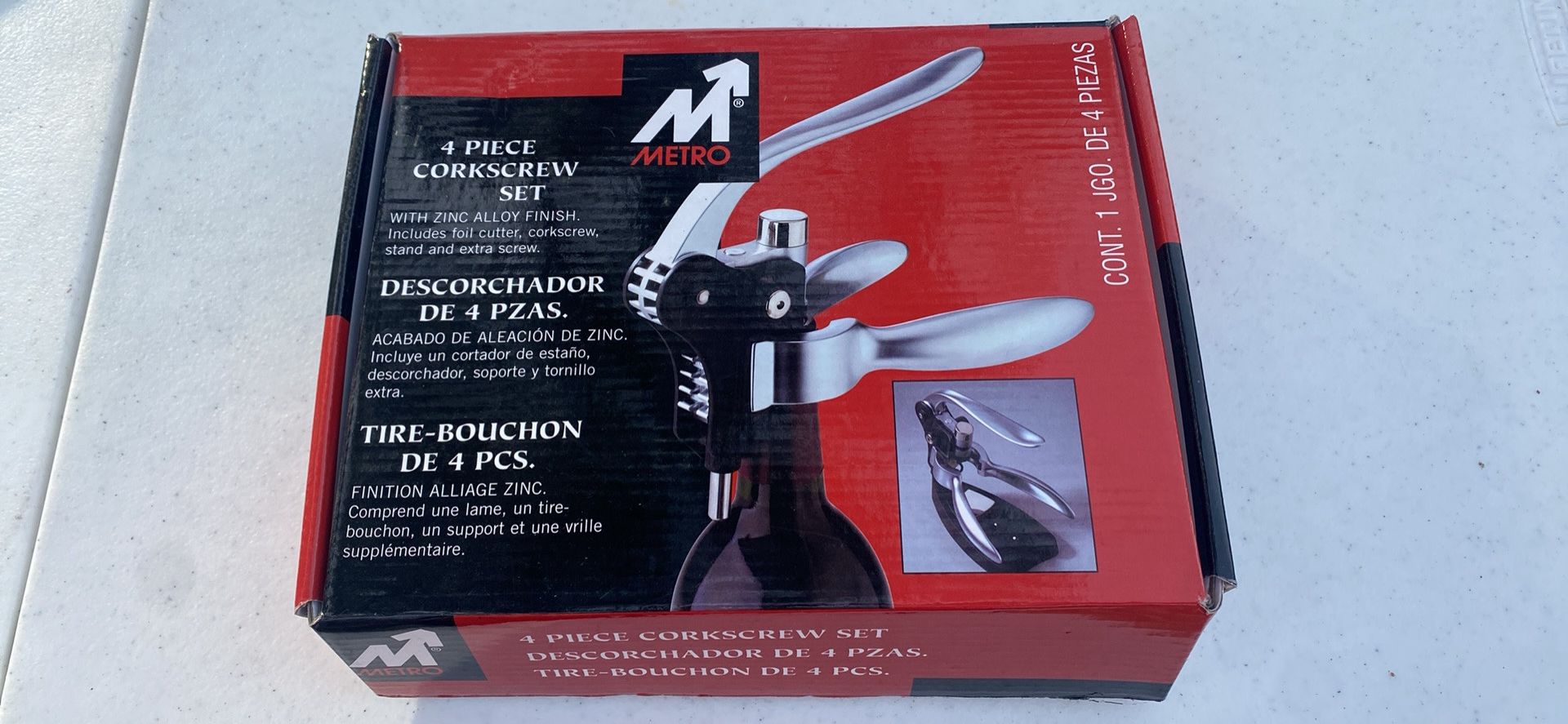 4 Piece Corkscrew