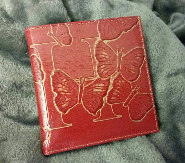 Original Mario Hernandez Leather Wallet Mariposa Embossed Butterflies
