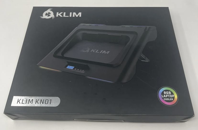 KLIM KN01 Laptop Cooling Pad RGB Stand, European Turbo Notebook Fan (3600 RPM)