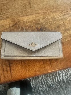 Coach soft wallet gold color