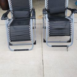 2 Zero Gravity Outdoor Chairs