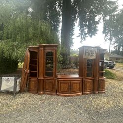Free Large Wood Entertainment Center / Wall Unit