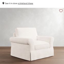 Pottery Barb White Slipcover Only! Grand PB Comfort Roll Chair