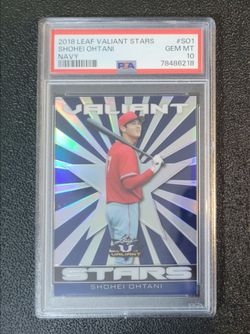 🔥PSA 10 Gem #24/25 Rc Shohei Ohtani 2018 Leaf Valiant Navy Rookie Low Pop!