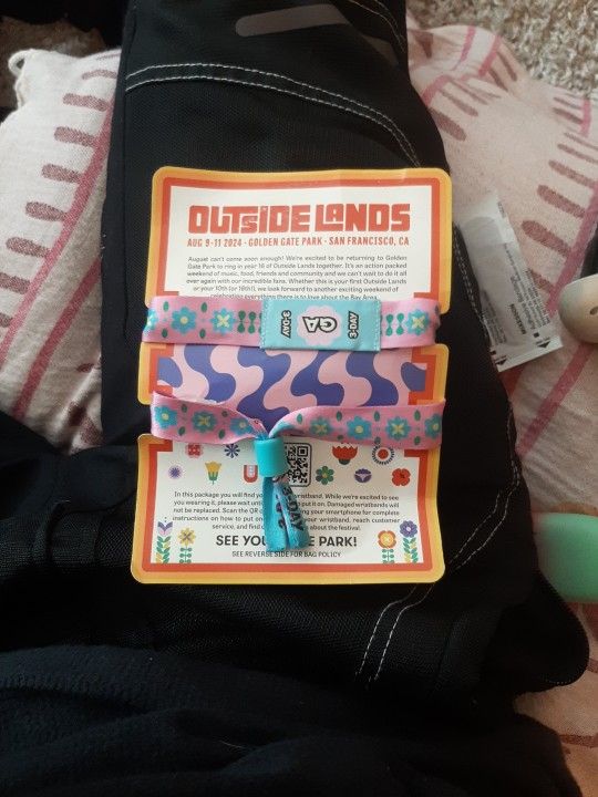 August 9-11 2024 Outside Lands SF Two 3 Day Woodsy Bands