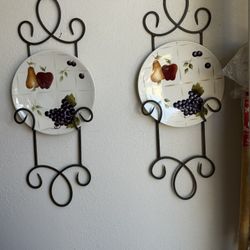 Home Interiors Set De Dos Platos Y Porta Plato’s 