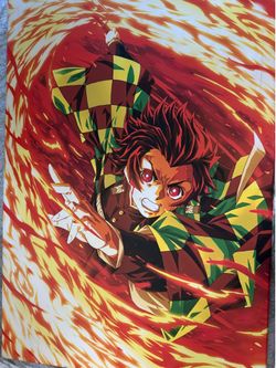 Demon slayer wood poster
