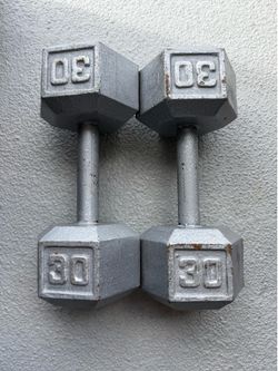 Set a 30 pound dumbbells