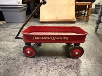 Vintage American Beauty Red Wagon