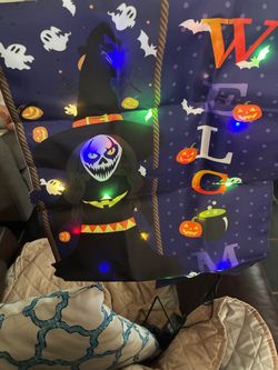 Halloween lighted graden flag 12x18 inch