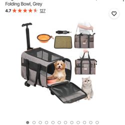 VEVOR Cat Carrier with Wheels