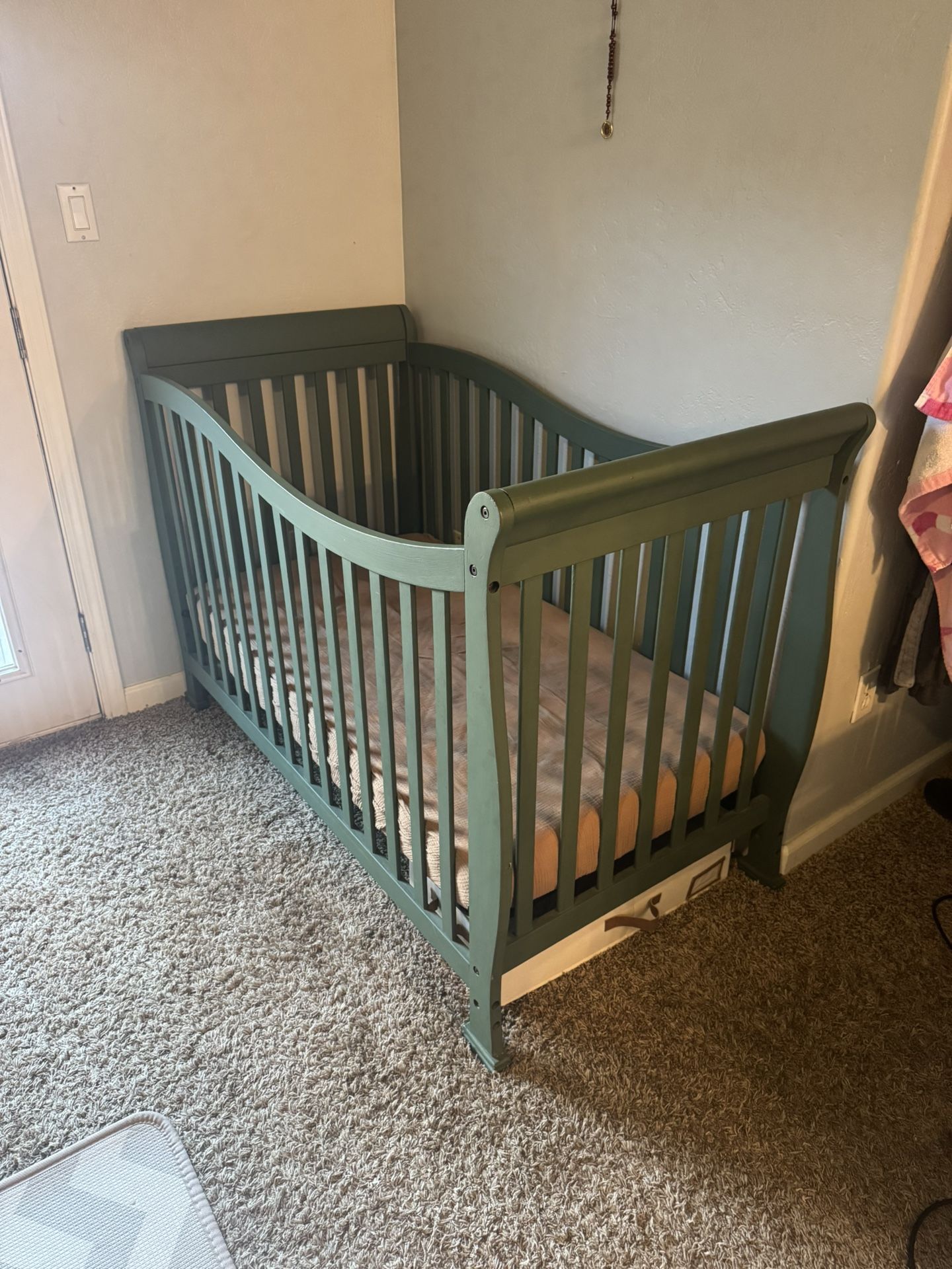 Forest Green Crib And Changing Table $80