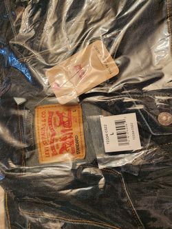 Levi's Men's Trucker Stretch Denim Button Down Jacket - COLUSA Blue  - Size Large