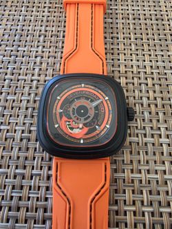 SevenFriday Automatic Watch Orange Rubber Strap / SF-P3