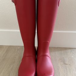 Red Hunter Boots - Size 37