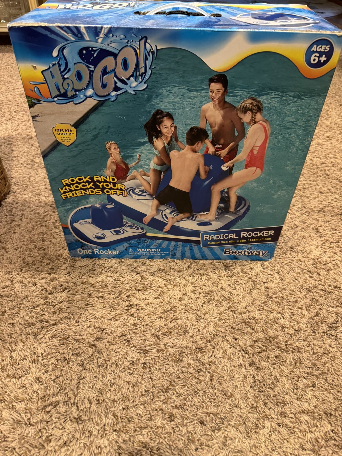 NEW in box H2oGo Radical Rocker Inflatable Vinyl Pool Toy Blow Up Float Summer Bestway