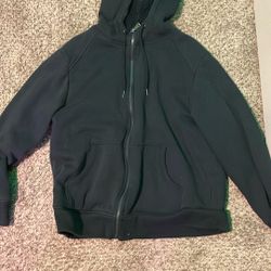 Xl And Large Navy Blue Zip Up Hoodie 
